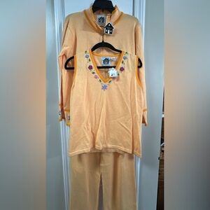 Storybook Knits 3 pieces with Floral Trim tops M pants S (mix15)